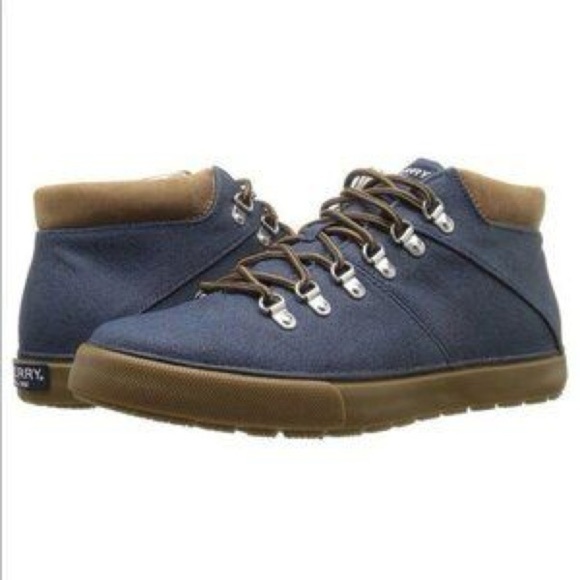 Sperry Other - Sperry Blue Canvas/Denim Boots Men’s Size 6 Streetwear Casual Shoes Gum Sole